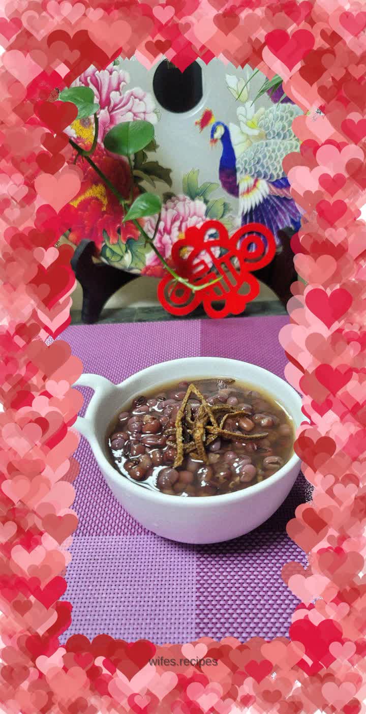 Sweet tangerine peel and red bean soup