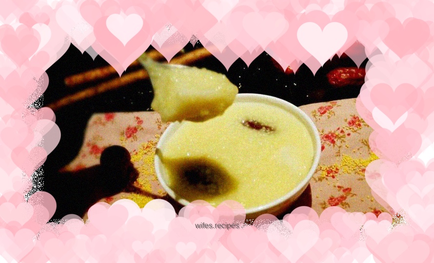 Yam, red dates and millet porridge