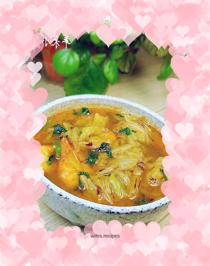 Braised shrimp with Chinese cabbage