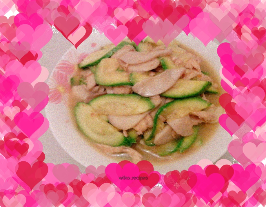 Stir-fried Zucchini with King Oyster Mushroom
