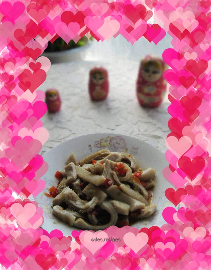 Fried tripe with chopped pepper