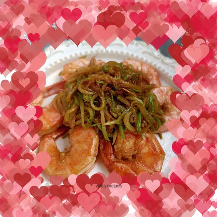 Stir-fried Prawns with Chayote