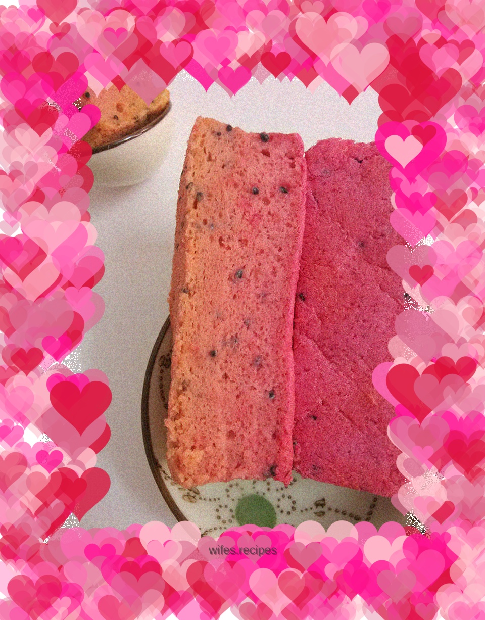 Banana and Dragon Fruit Cake