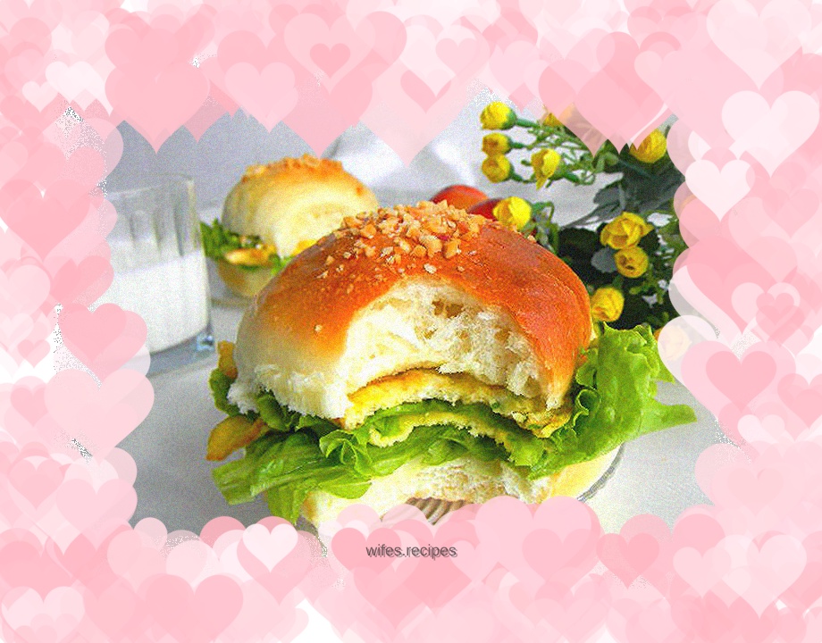 Delicious breakfast - simple burger