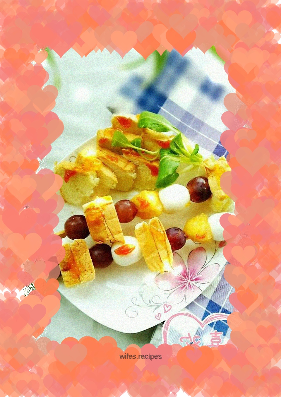 Fruit bread skewers