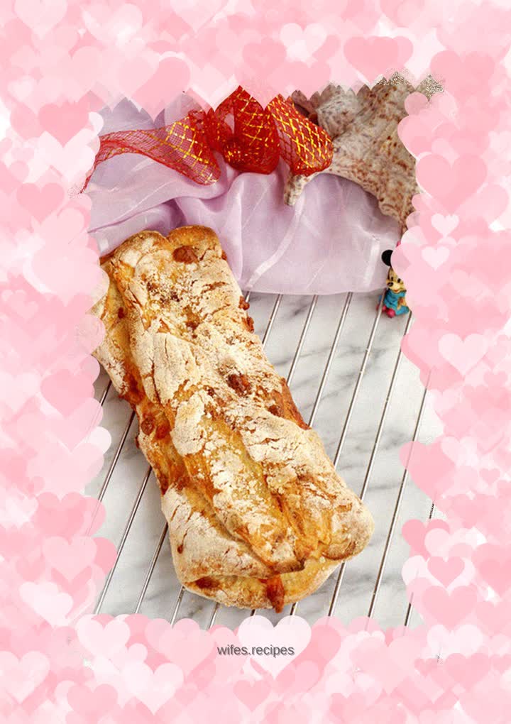 Natural yeast cheese ciabatta