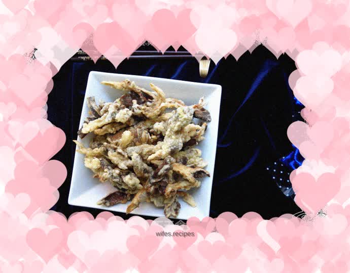Dry fried oyster mushrooms