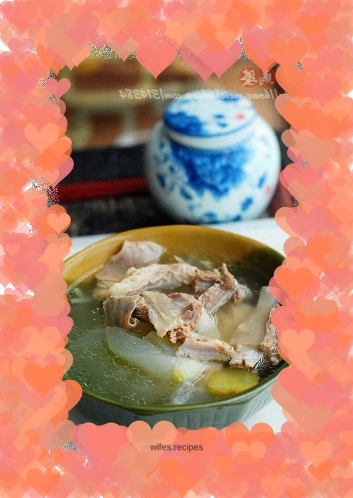 The second of two lamb chops---lamb chops braised with winter melon