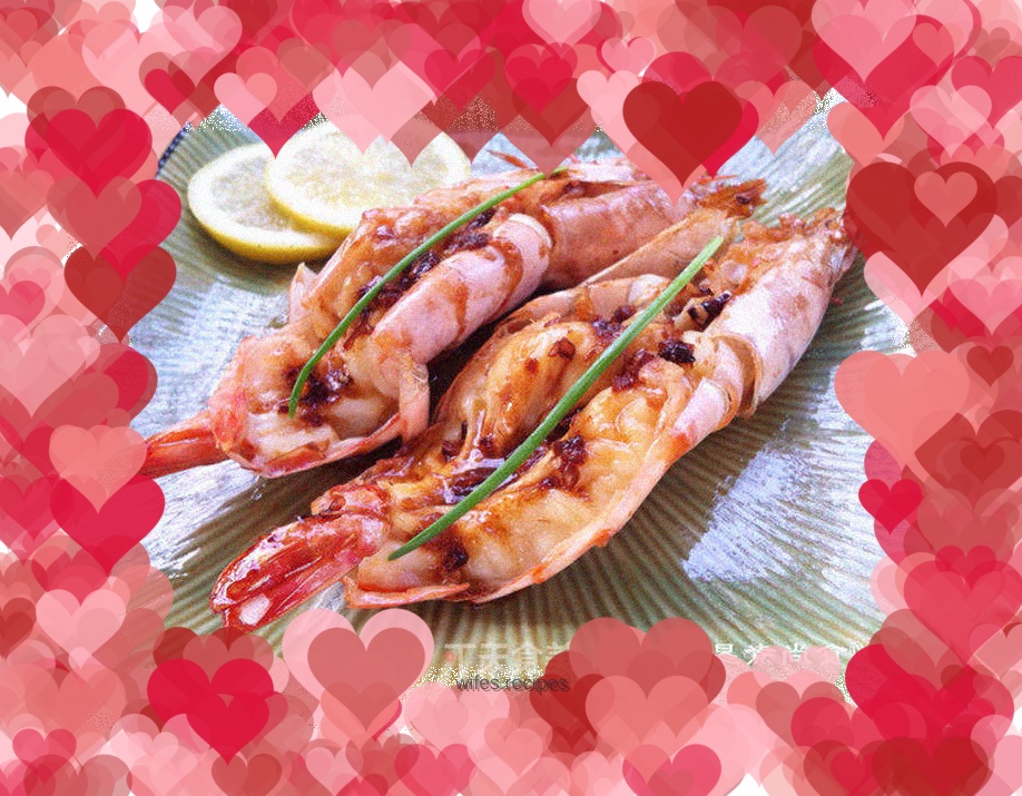 Pan-fried prawns with lemon flavor