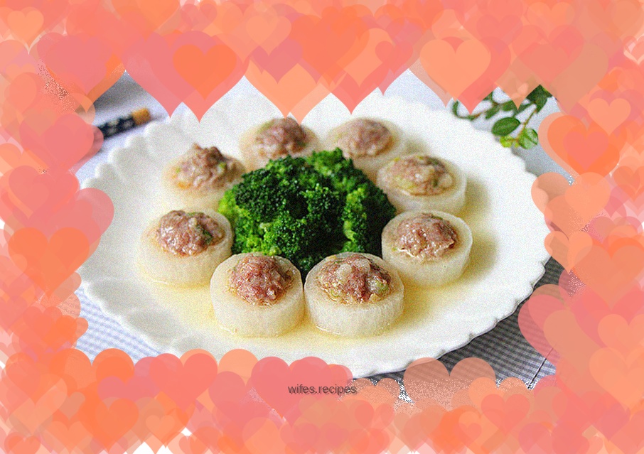 Stuffed white radish cup