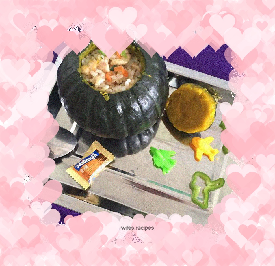 Chicken Fried Rice and Pumpkin Cup