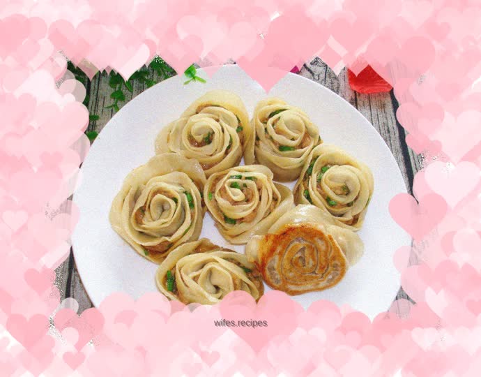 Rose pot stickers