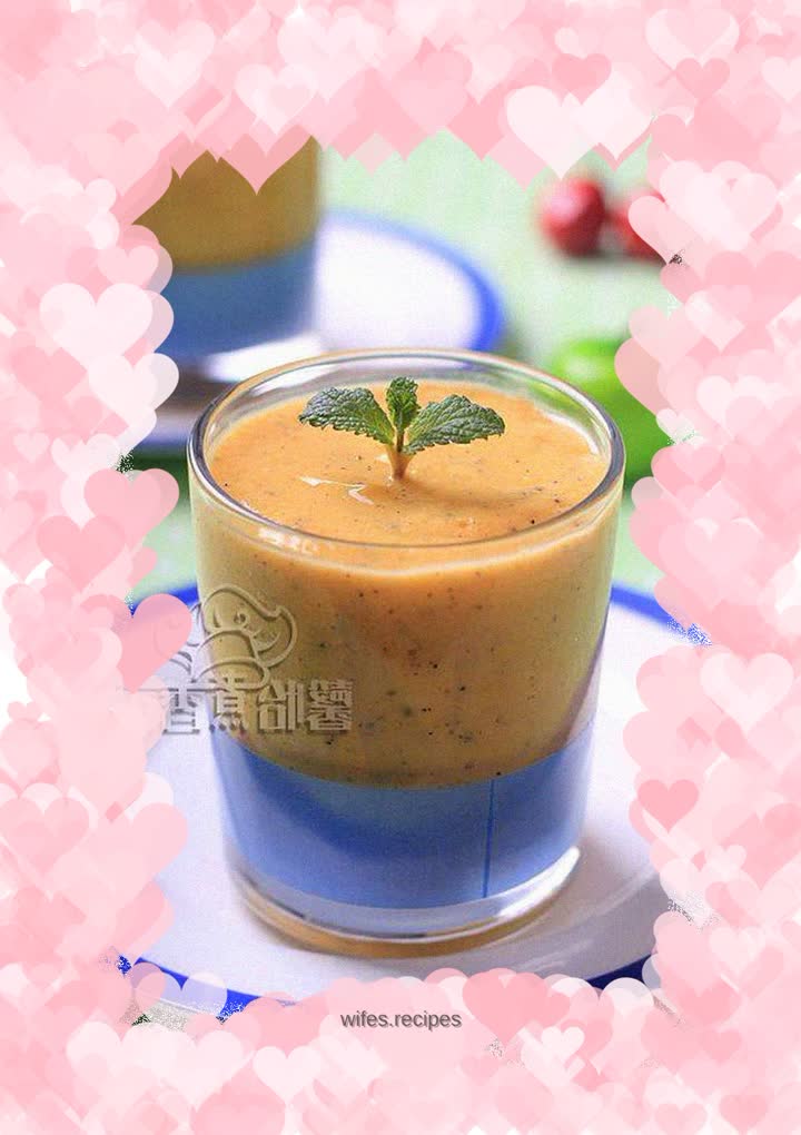 Reject food additives, health comes from pure nature---Homemade mango yogurt smoothie