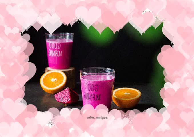 Super beautiful purple dragon fruit banana milk