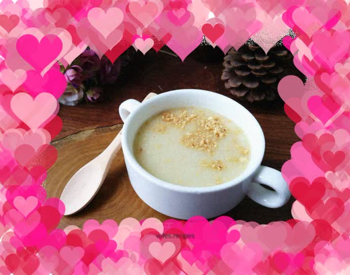 Apple oatmeal barley paste