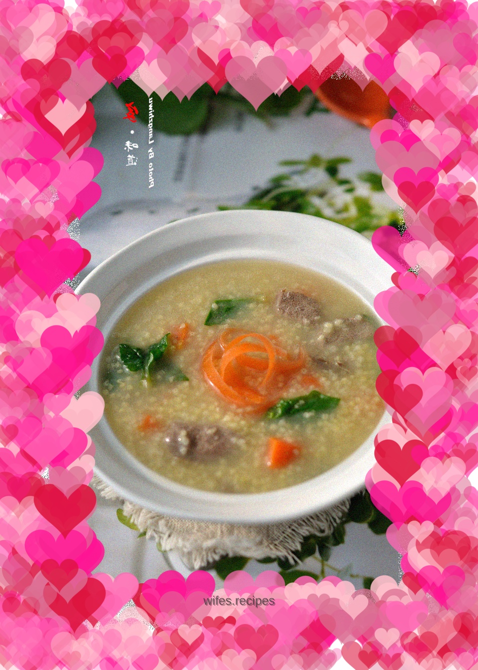 Lamb liver and millet porridge