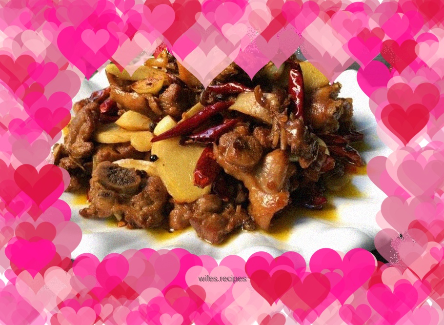 Stir-fried duck with ginger