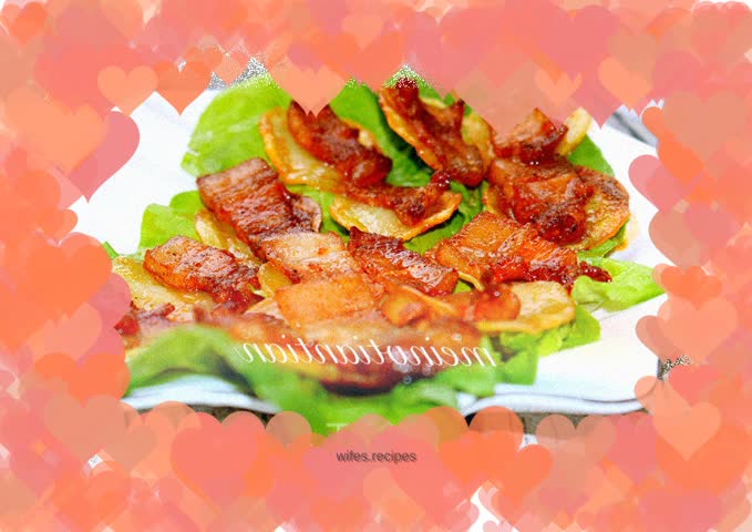 Grilled Pork Belly with Potato Chips