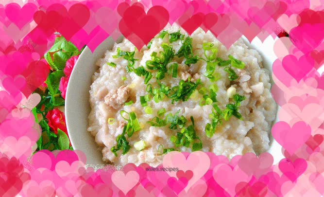 Taro lean meat porridge