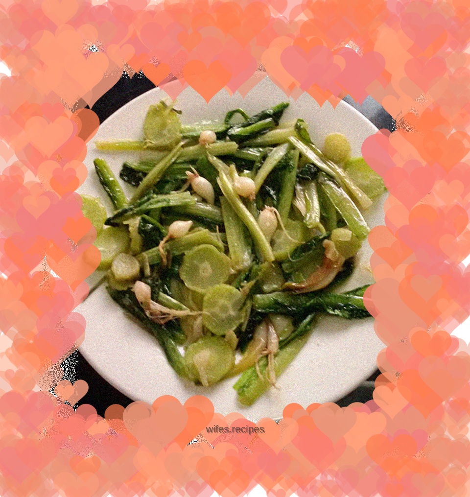 Stir-fried lettuce with garlic