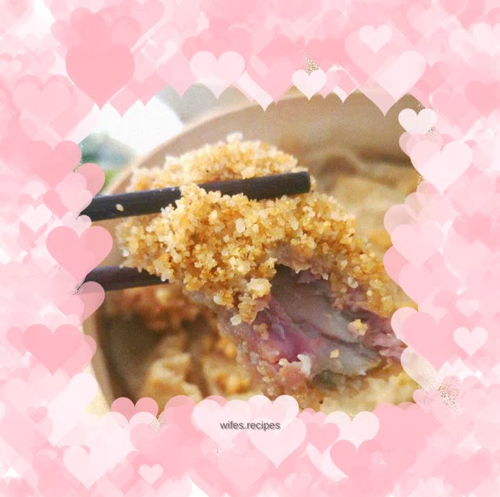 Easy to make steamed pork ribs with rice flour for beginners