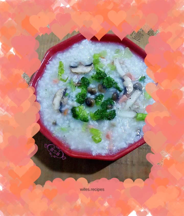 Mushroom vegetable porridge