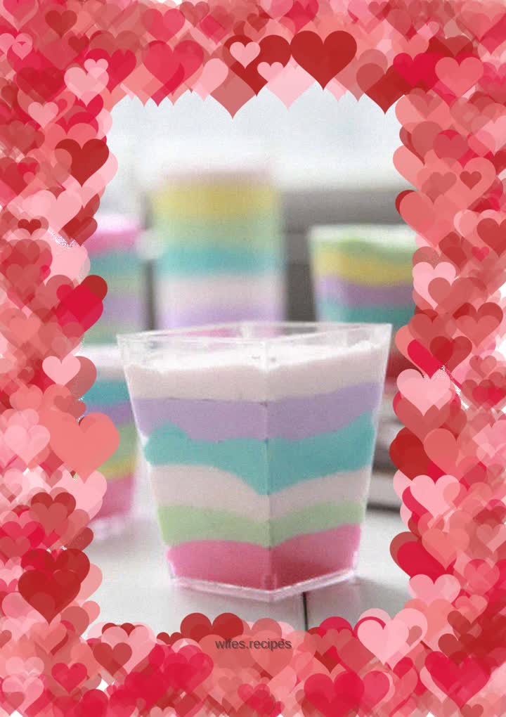 [Tomato Recipe] Rainbow Mousse - colorful colors, so appetizing