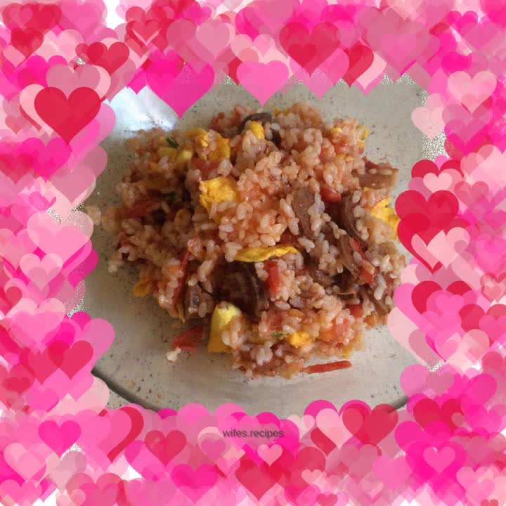 Tomato Sausage Egg Fried Rice