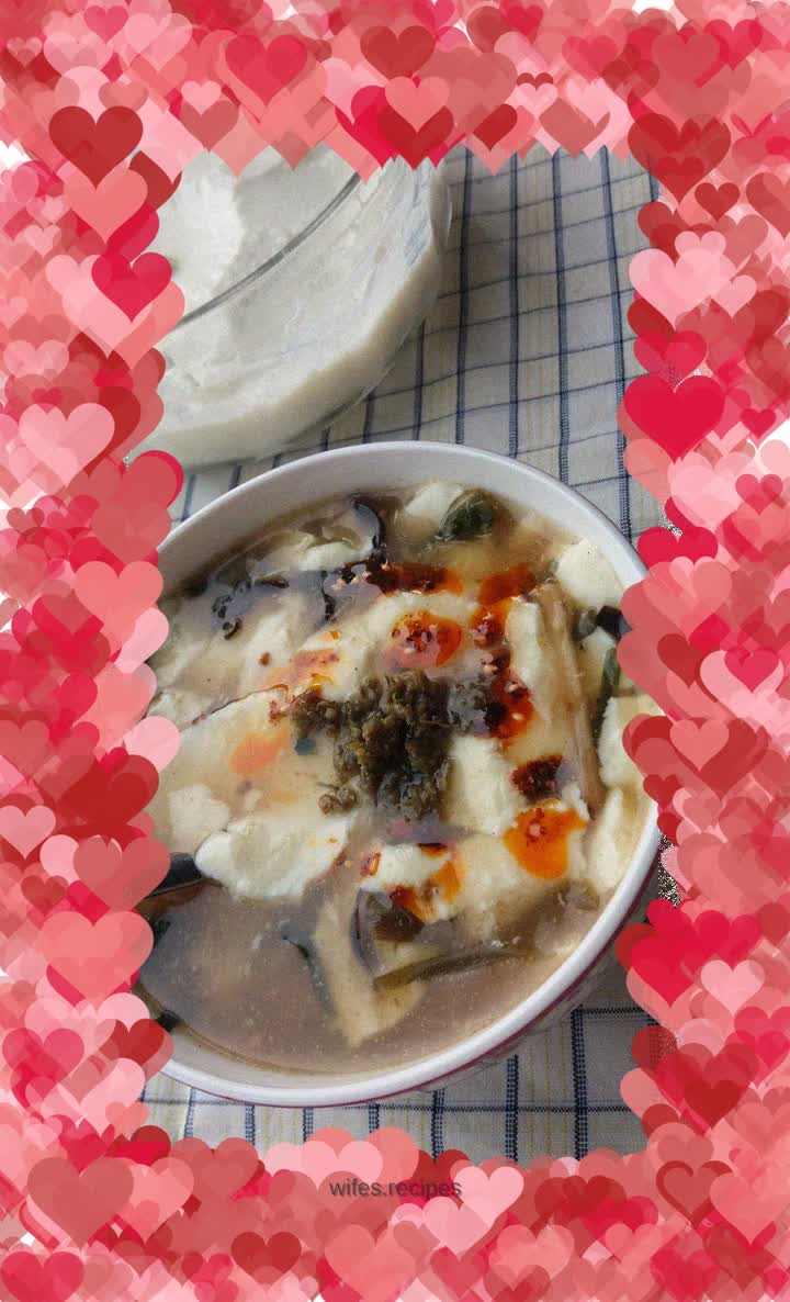 Homemade street breakfast tofu curd