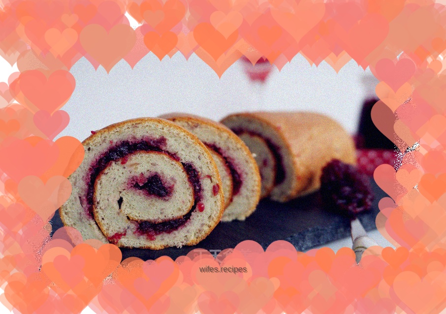 Bayberry jam cake roll