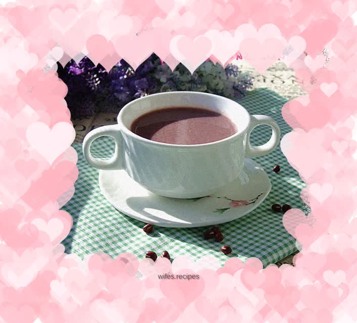 Milky red bean and black rice paste