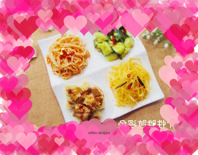 Four cold dishes assortment