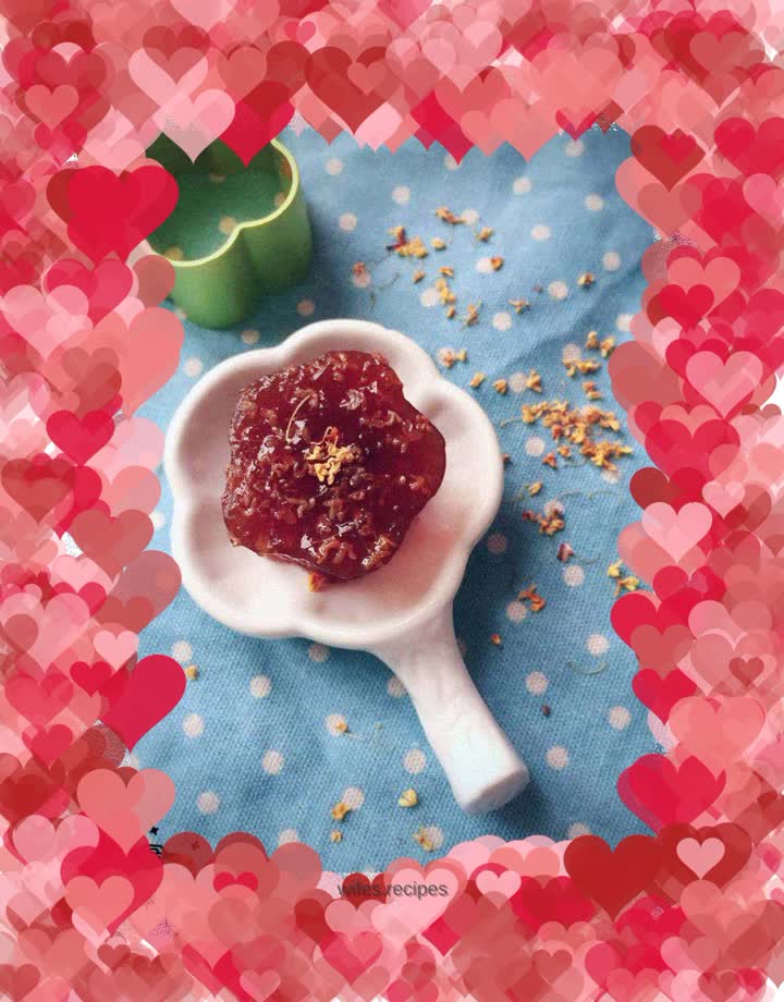 Red dates, brown sugar and osmanthus cake