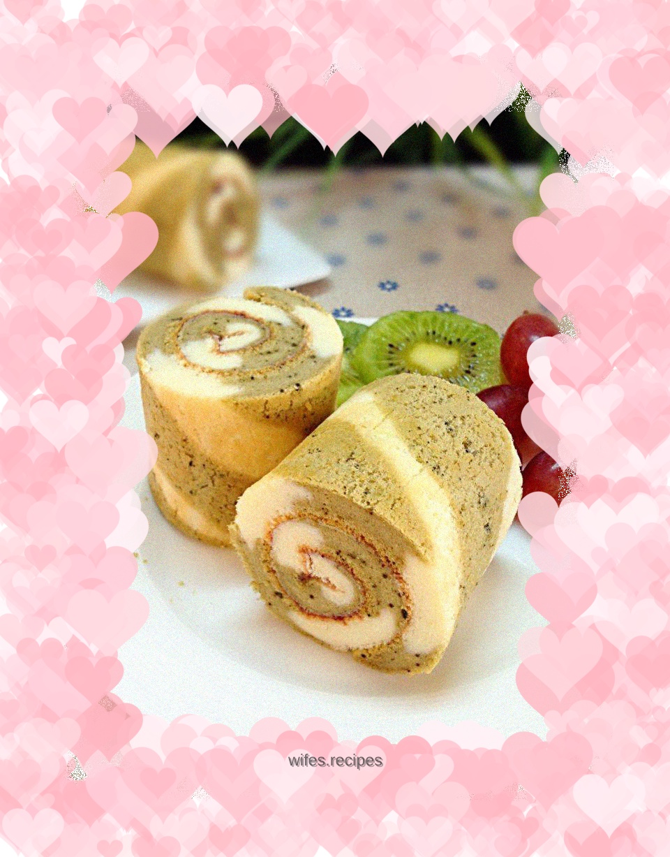 Two-color towel cake roll