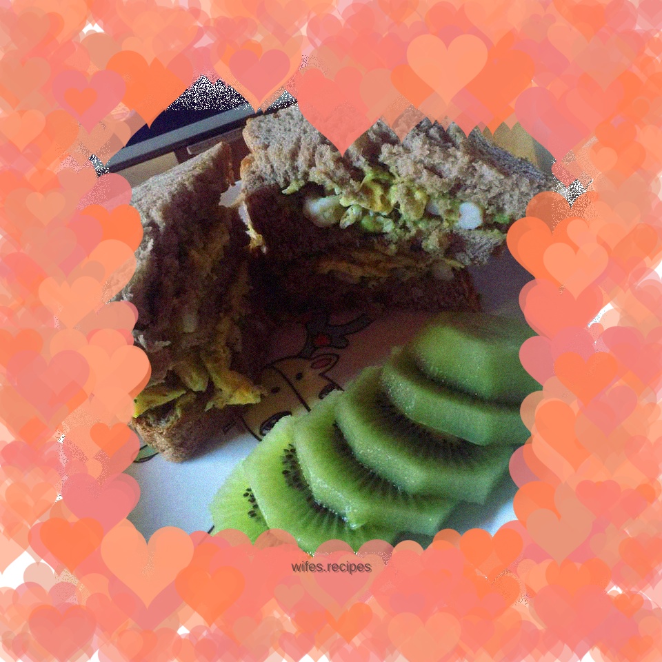 Avocado Shrimp and Egg Sandwich