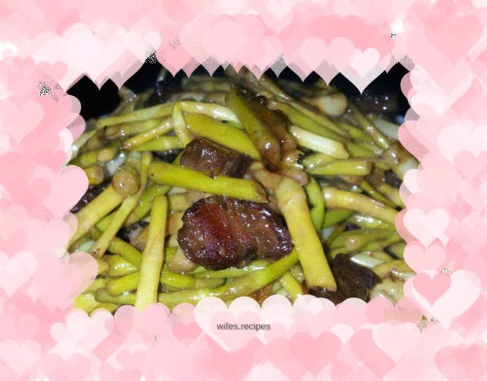 Braised bacon and bamboo shoots