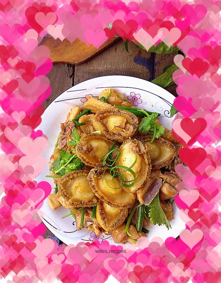 Braised chicken with fresh abalone