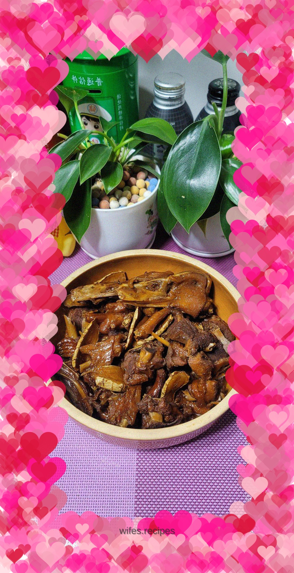 Braised duck meat with ginger and black sesame oil