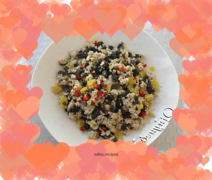 Tofu preserved egg sausage