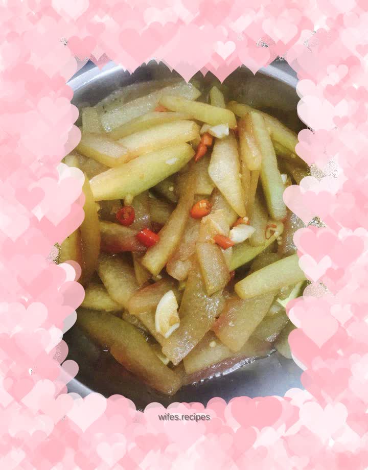 Stir-fried melon rind