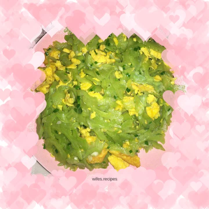 Fried bitter gourd with eggs