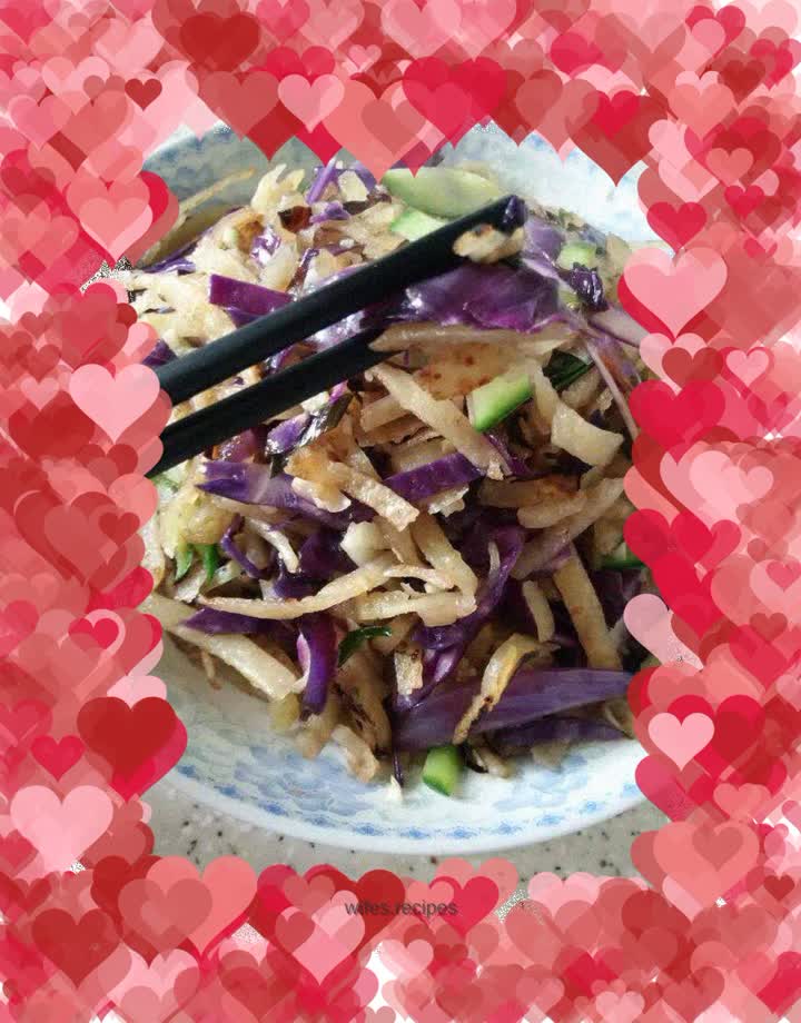 Colorful Purple Series ~ Vegetable Fried Pancake Shreds