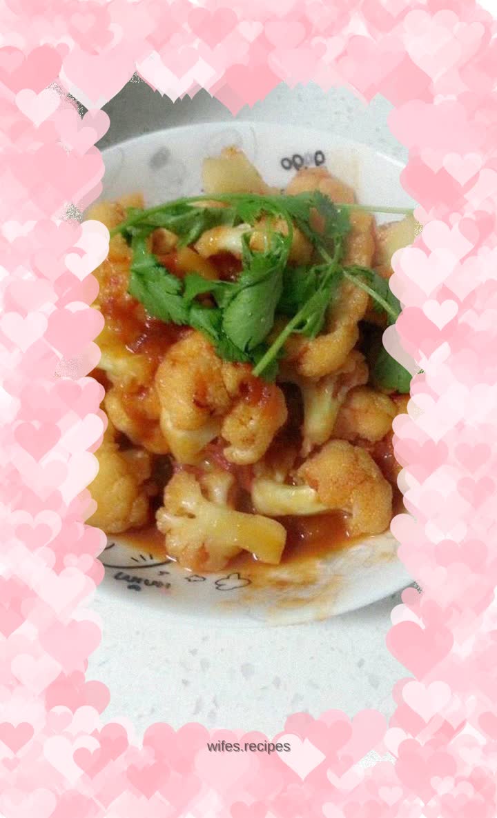 Private kitchen-fried cauliflower with tomatoes