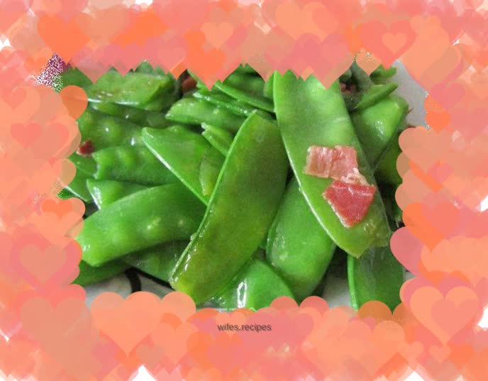 Garlic Ham and Snow Peas