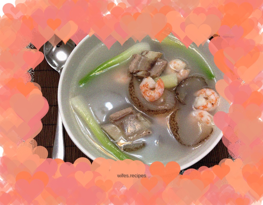 Shrimp, Pork Ribs and Sea Cucumber Soup