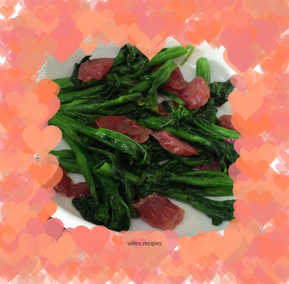 Stir-fried Chinese Sausage with Choy Sum