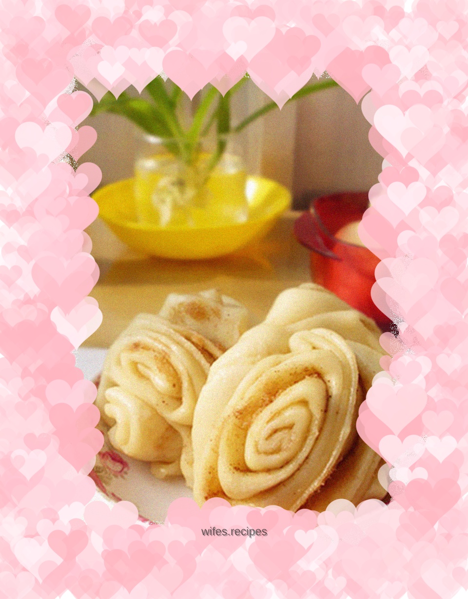 Pork floss flower rolls