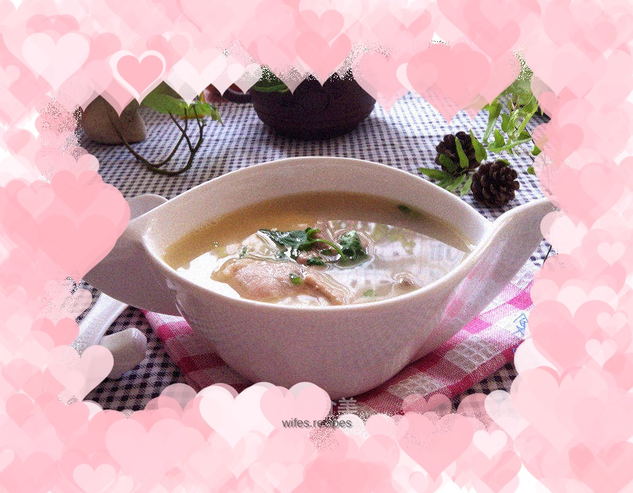 Pork liver, lean meat and egg soup