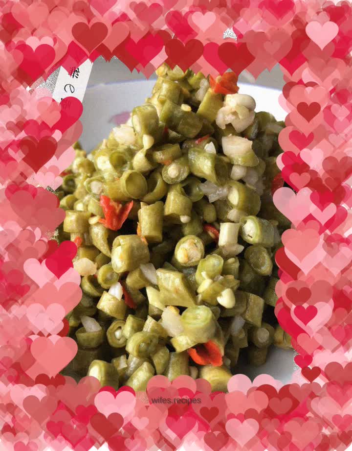 Garlic pickled beans (homemade)