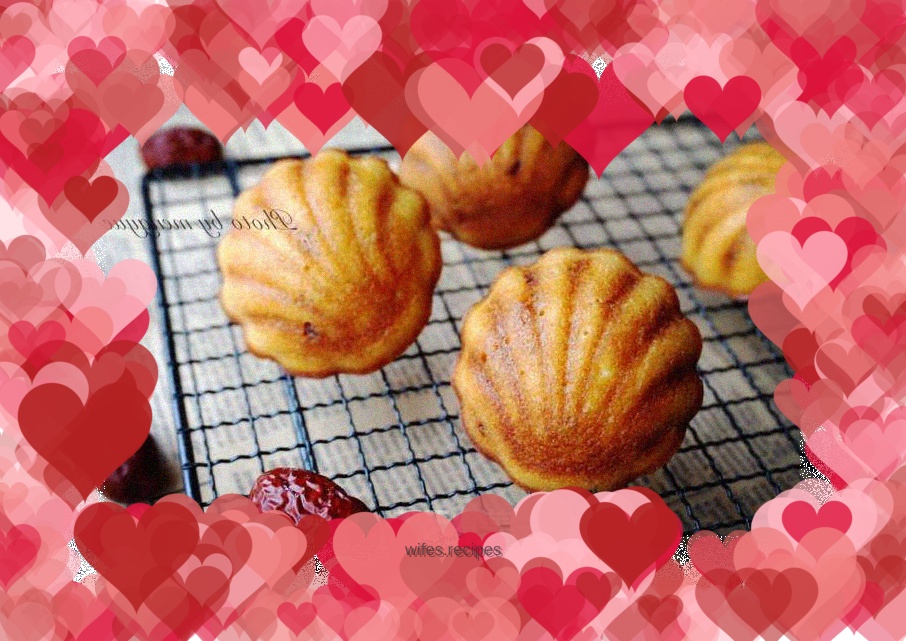 Red Date Madeleine Cake